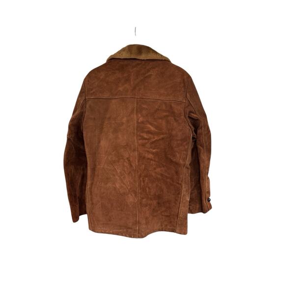 Vintage 70's Sears The Leather Shop Dark Brown Button Suede Jacket Mens 38 Reg - Picture 4 of 10